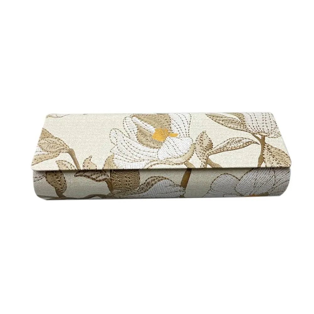Protective Cover Chinese Style Embroidery Glasses Box Portable Multifunctional Myopia Glasses Case Sunglasses Organizer Students