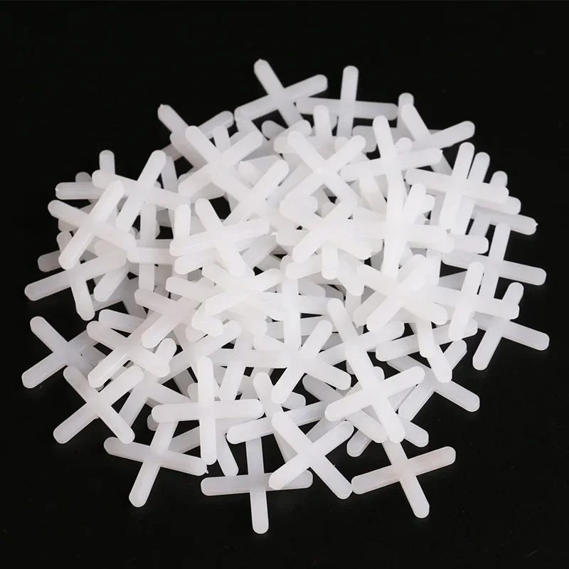 100-300pcs 1/1.5/2/2.5/3/4/5/8/10mm Plastic Cross Ceramic Tile Leveling System Clips Spacer Ceramic Floor Construction Tools