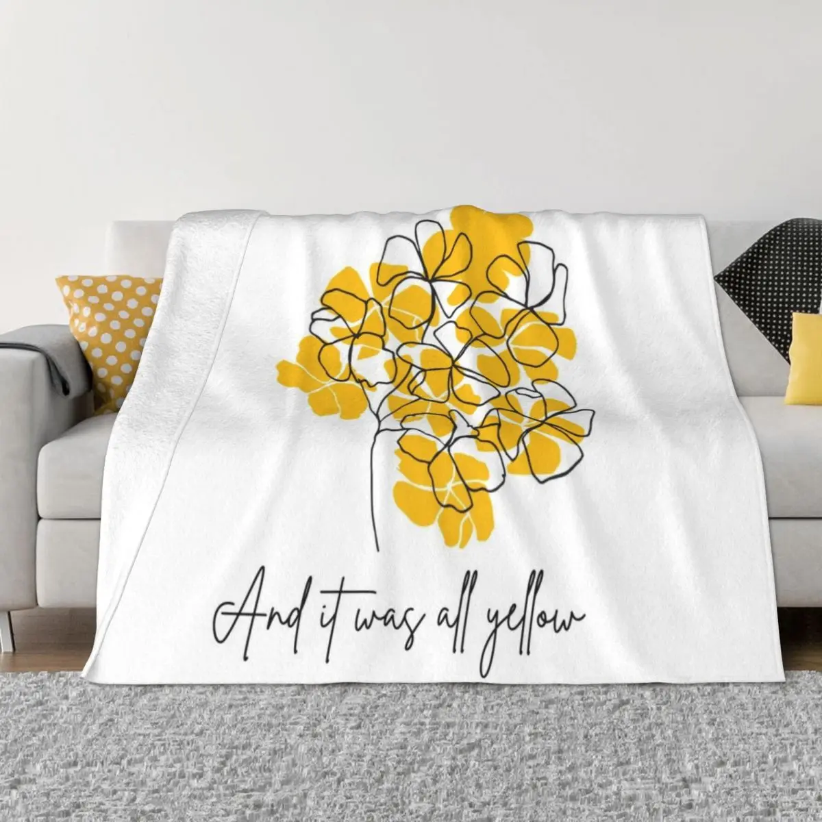 

And it was all yellow Throw Blanket Tourist Blanket Luxury Thicken Blanket