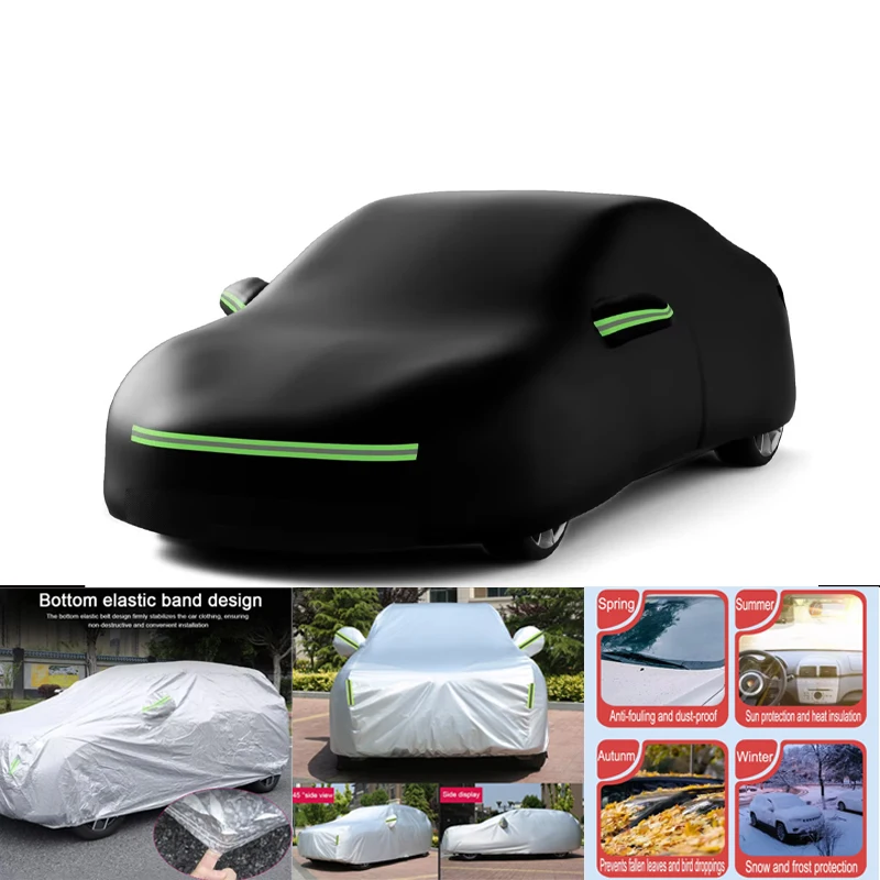 

Outdoor Waterproof Car Covers Custom Fit For Tesla Model Y 2020-2024 Heavy Duty All-Weather UV Protection Full Exterior Cover