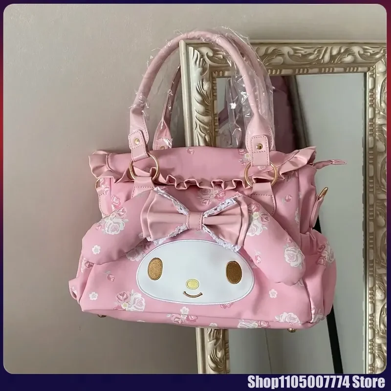 

Симпатичная сумка для поездок на работу с принтом персонажа мультфильма My Melody, милый и универсальный рюкзак, сумка через плечо большой вместимости, праздничные игрушки