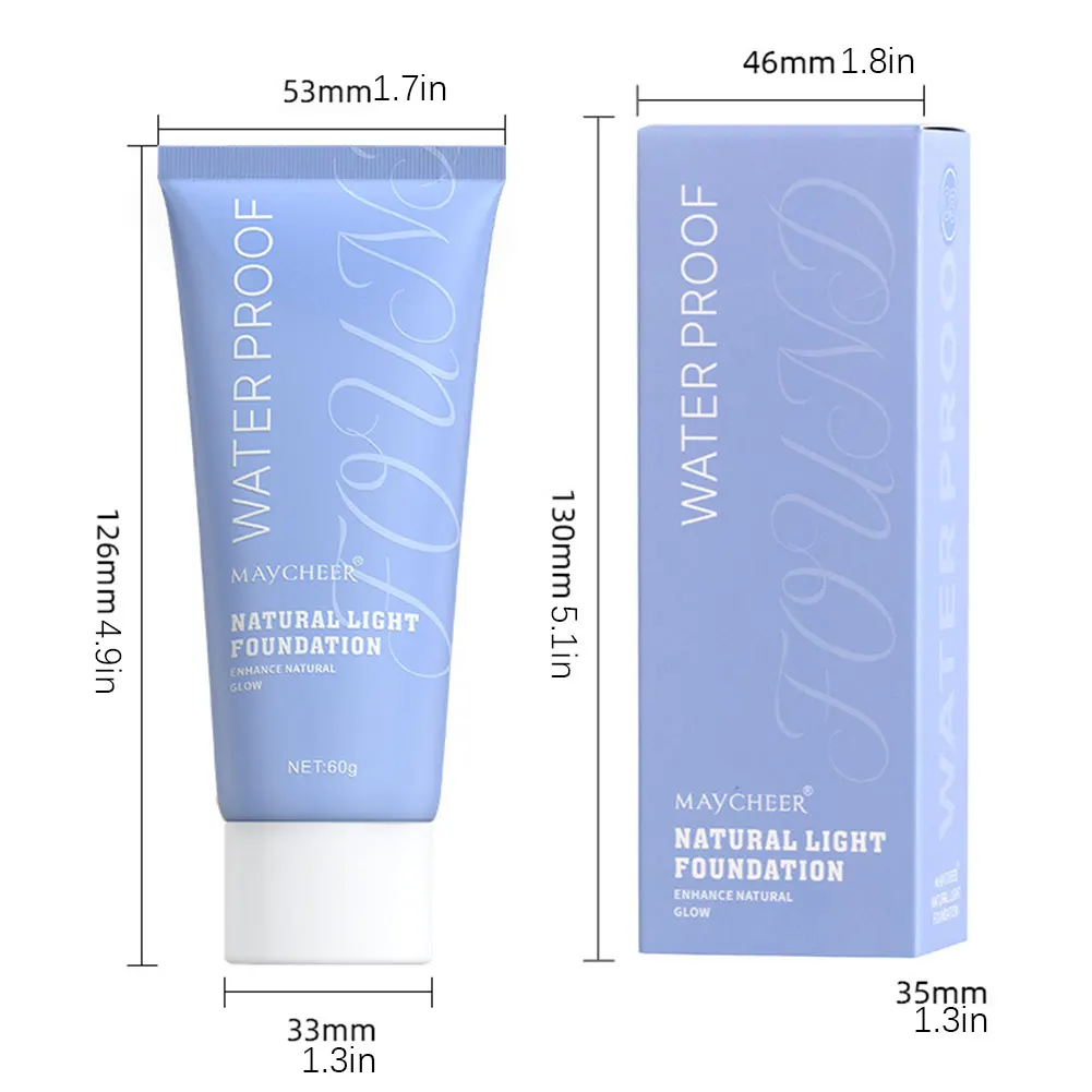 Natural-Glow Vloeibare Foundation Waterproof Tien Twintig Volledige Dekking Matte Vloeibare Foundation Oil Control Langdurige Concealer