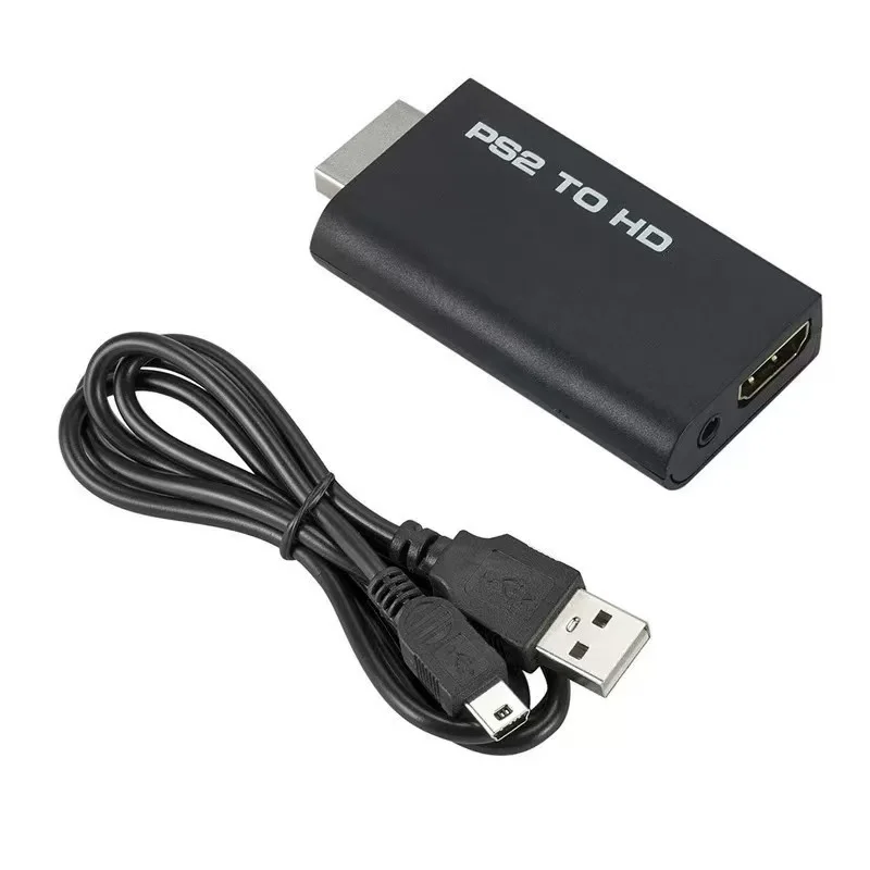 

2025 НОВЫЙ HDMI-совместимый конвертер-адаптер аудио и видео с аудиопортом 3,5 мм поддерживает ПК, все режимы отображения Ps2 480i 480p 576i