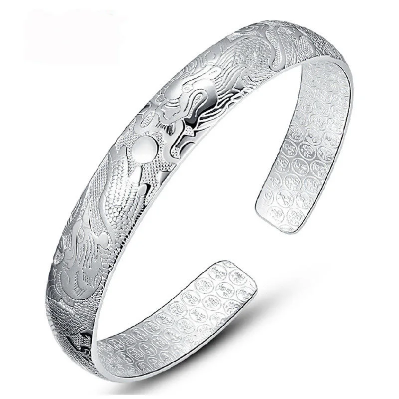 Fashion 925 Sterling Silver Phoenix Bangles For Women Bracelet Luxury Jewelry Accessories Wholesale  Items GaaBou