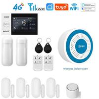 Tuya Wifi Gsm Security Alarm System 433MHZ Works With Alexa Home Wireless Siren Alarm For Smart Security Alarm System
