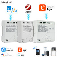 Tuya Zigbee eWelink Smart Wifi Motor Switch Module,DC 12V 24V 32V,RF433 Remote Control,4 Channel Inching Relay,Alexa Google Home