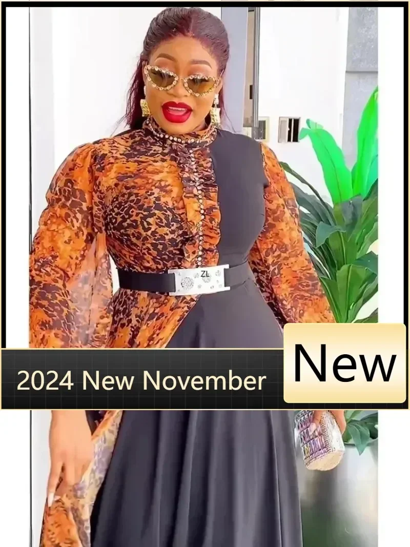 

Африканские платья макси по индивидуальному заказу для женщин, 2025, большие размеры, вечернее длинное платье, африканская одежда, элегантный кафтан, мусульманский шифон