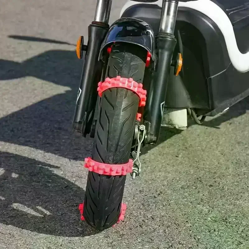 10pcs Universal Anti-skid Chain For Motorcycle Bicycle Tire Wheel Tie Outdoor Emergency Tire Snow Chain Accessories Winter