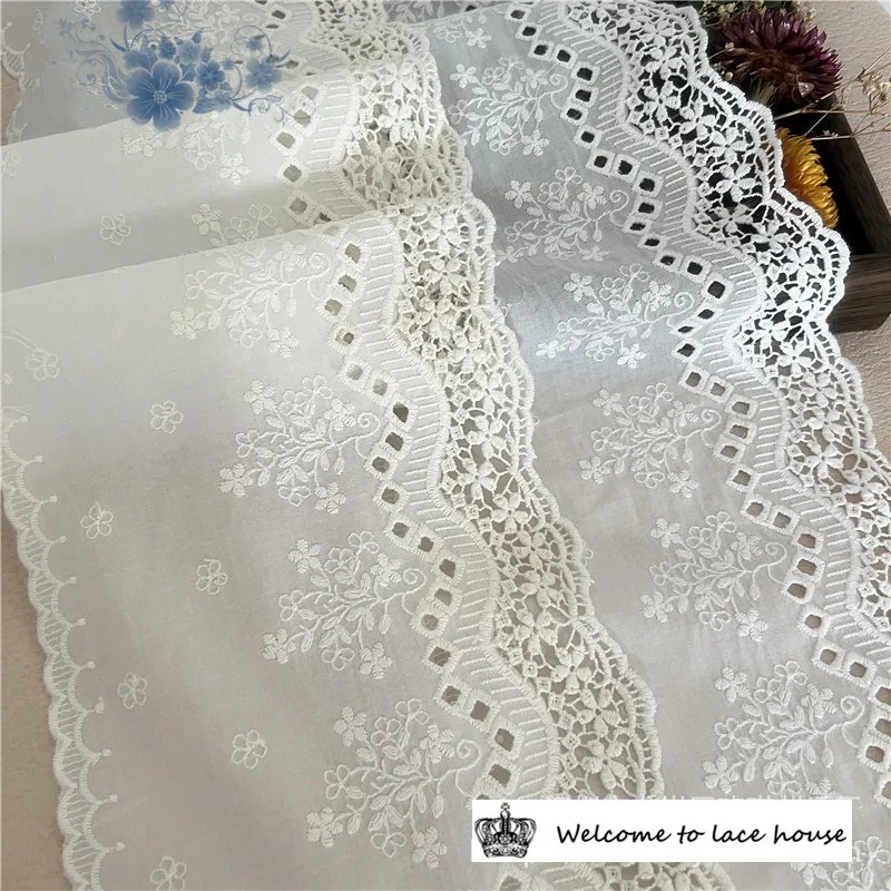 New 18cm Hollow Water-soluble Double-sided Cotton Fabric Embroidery Lace Cotton Thread Skirt Edge Clothing Accessories