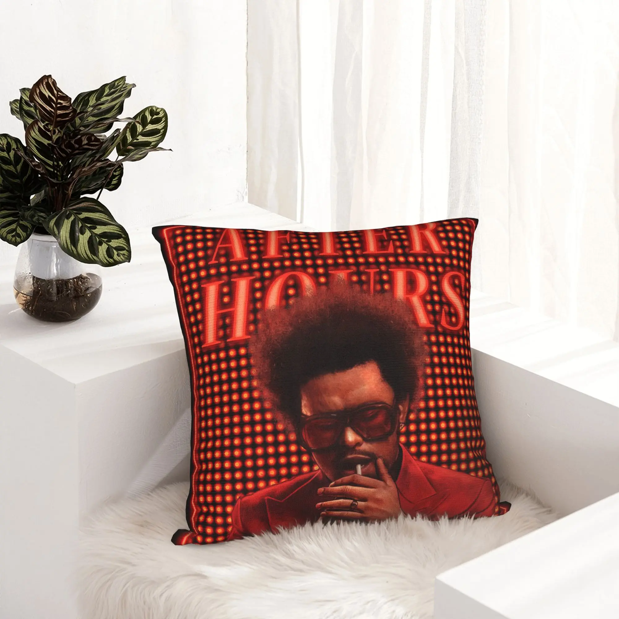 The Weeknd Rapper Singer  Pillowcase Soft Polyester Cushion Cover Decor  Pillow Case Cover Home Dropshipping 45X45cm