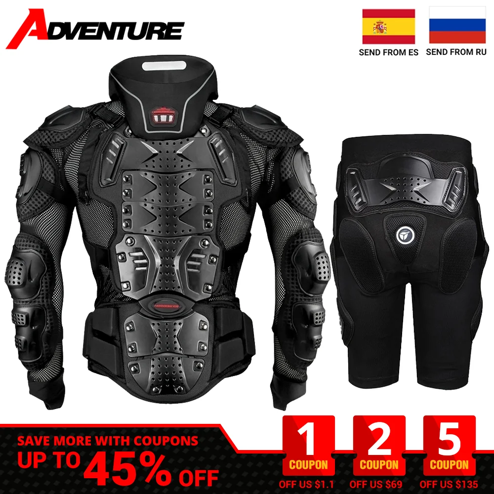 Armadura de motocicleta protección corporal chaqueta de motocicleta hombres Protector de cuerpo de motocicleta armadura de carreras de Motocross impermeable tamaño S-5XL