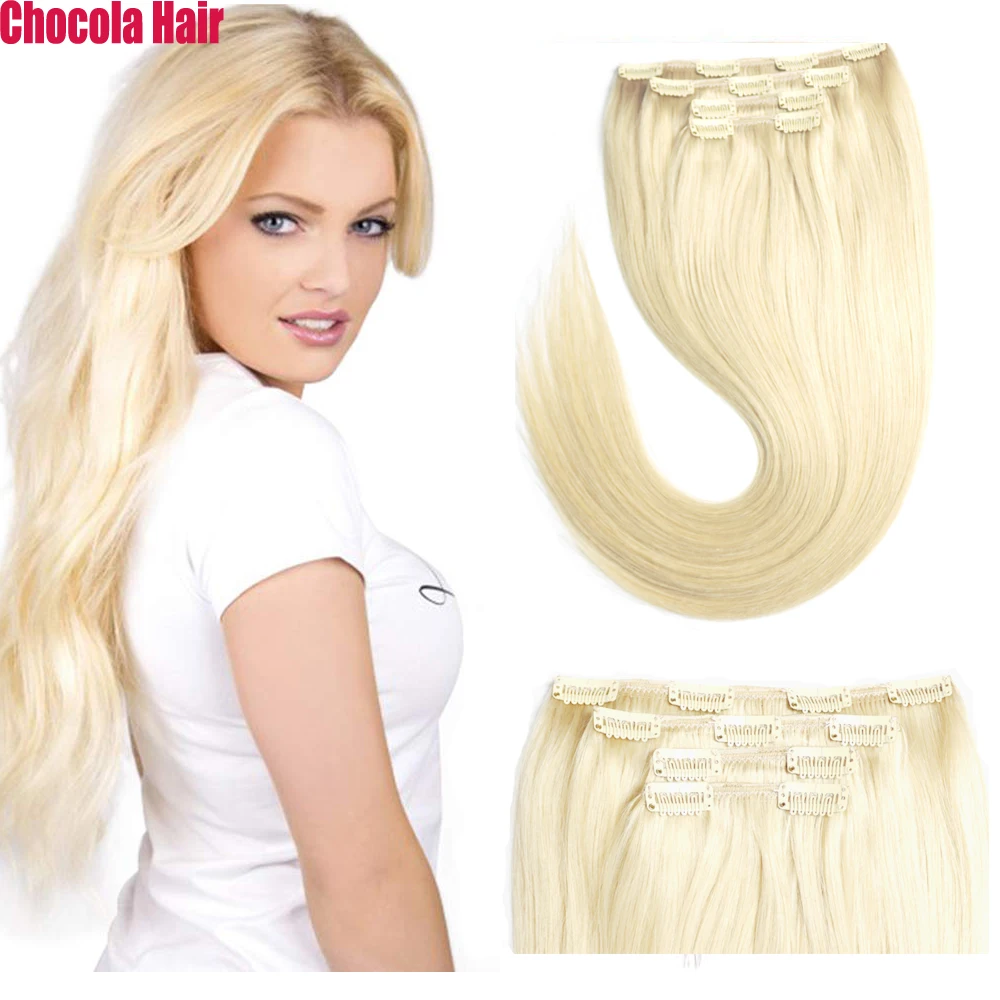 

Chocala 20"-28" Remy Hair 100g-220g 4pcs Set With 100% Brazilian Real Human Hair Extensions