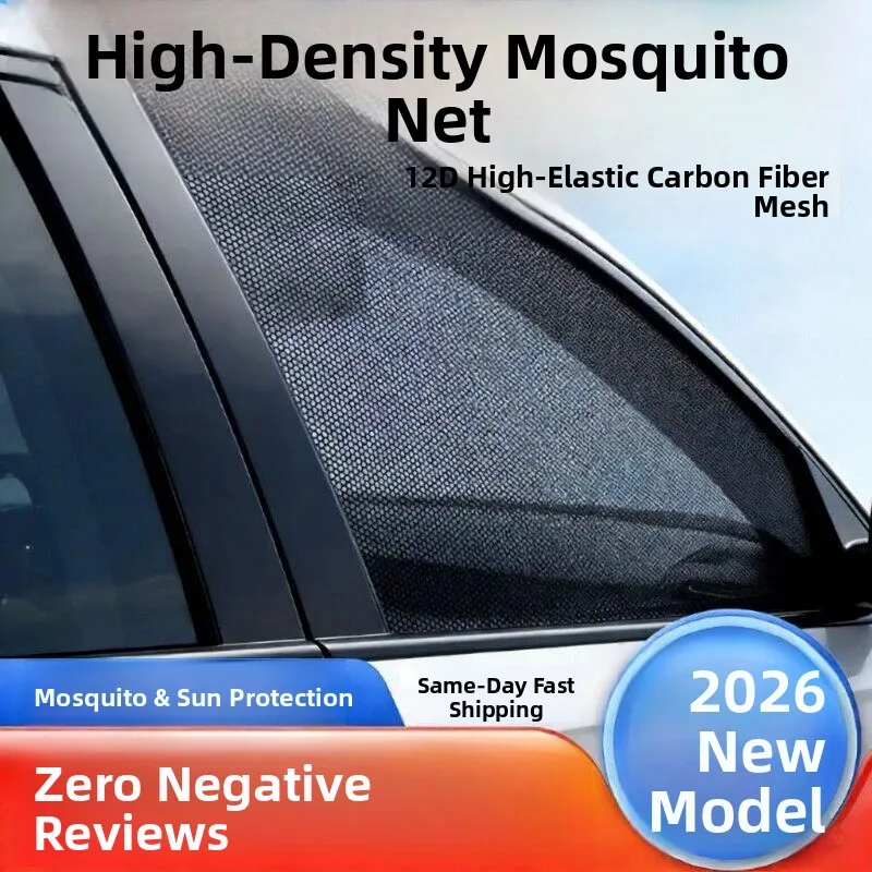 Car Mosquito Net Sunshade Curtain Window Screen Protection for Cars Sedans Vehicles Easy Install Simple Style Hanging Set