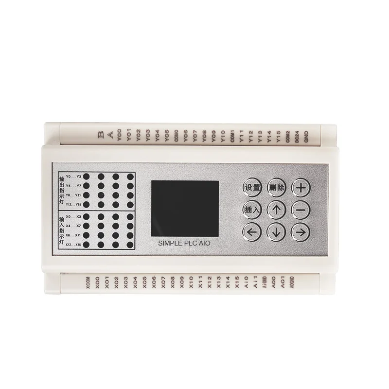 16-in 16-out Relay Output PLC  with 2 channel analog Input  Output 0-20mA or 0-10V for Inverter