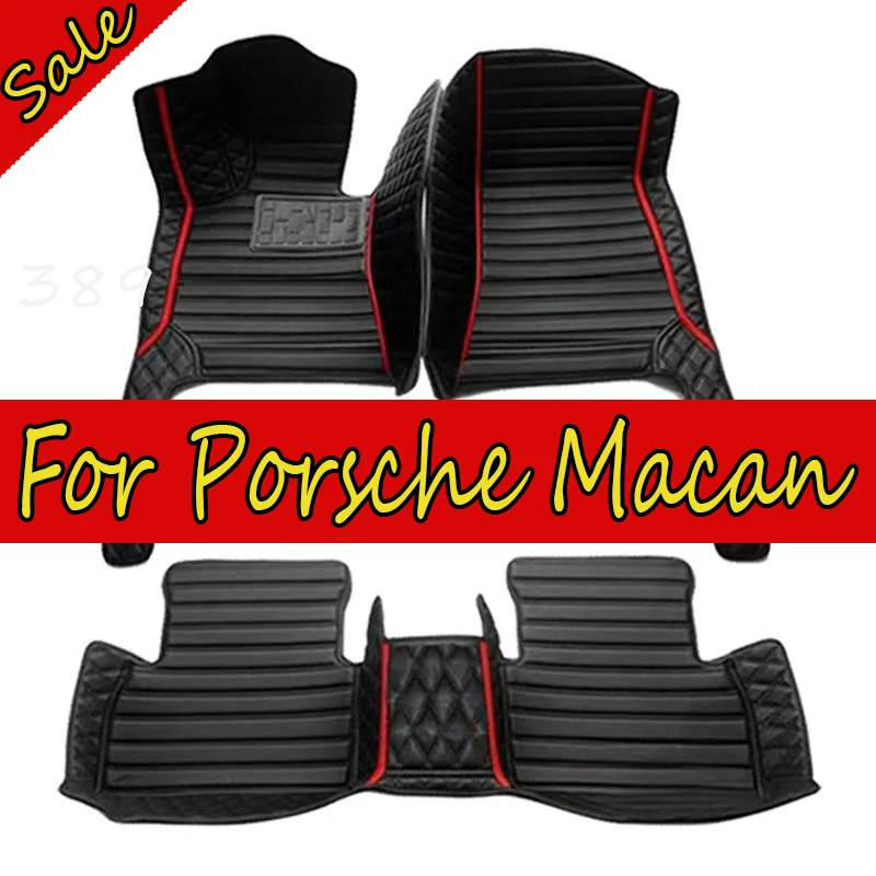 Car floor mats for Porsche Macan 2014-2024 15 16 17 18 19 20 21 22 23 Custom auto foot Pads automobile carpet cover