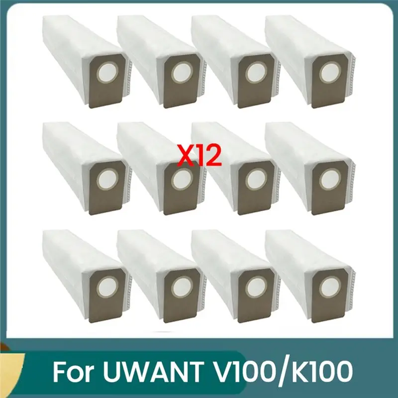 Dust Bag For UWANT V100/K100 Vacuum Cleaner Parts Replacement Parts Trash Dust Bags 12PCS-A25R