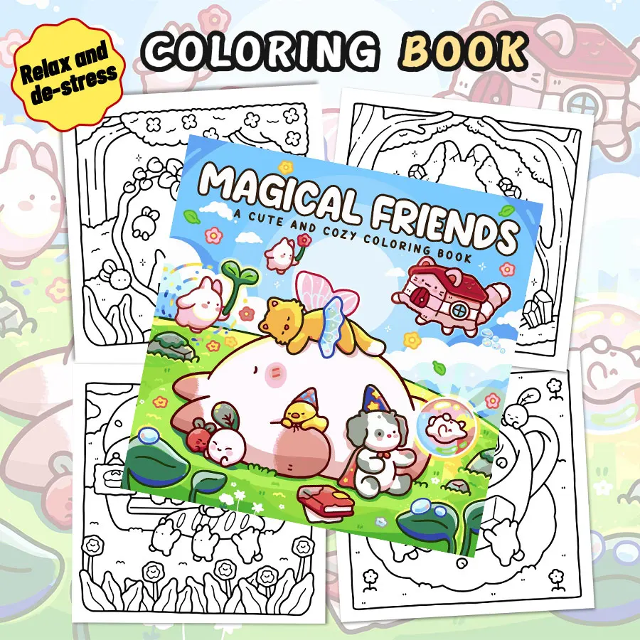 A bold and relaxing coloring book with fantastic patterns, parent-child home DIY interaction, stimulating creativity and fun