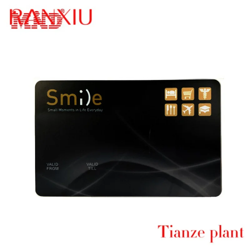 Custom High Quality Fancy Plastic PVC Black Matt NFC Key Card Electronic Business Cards