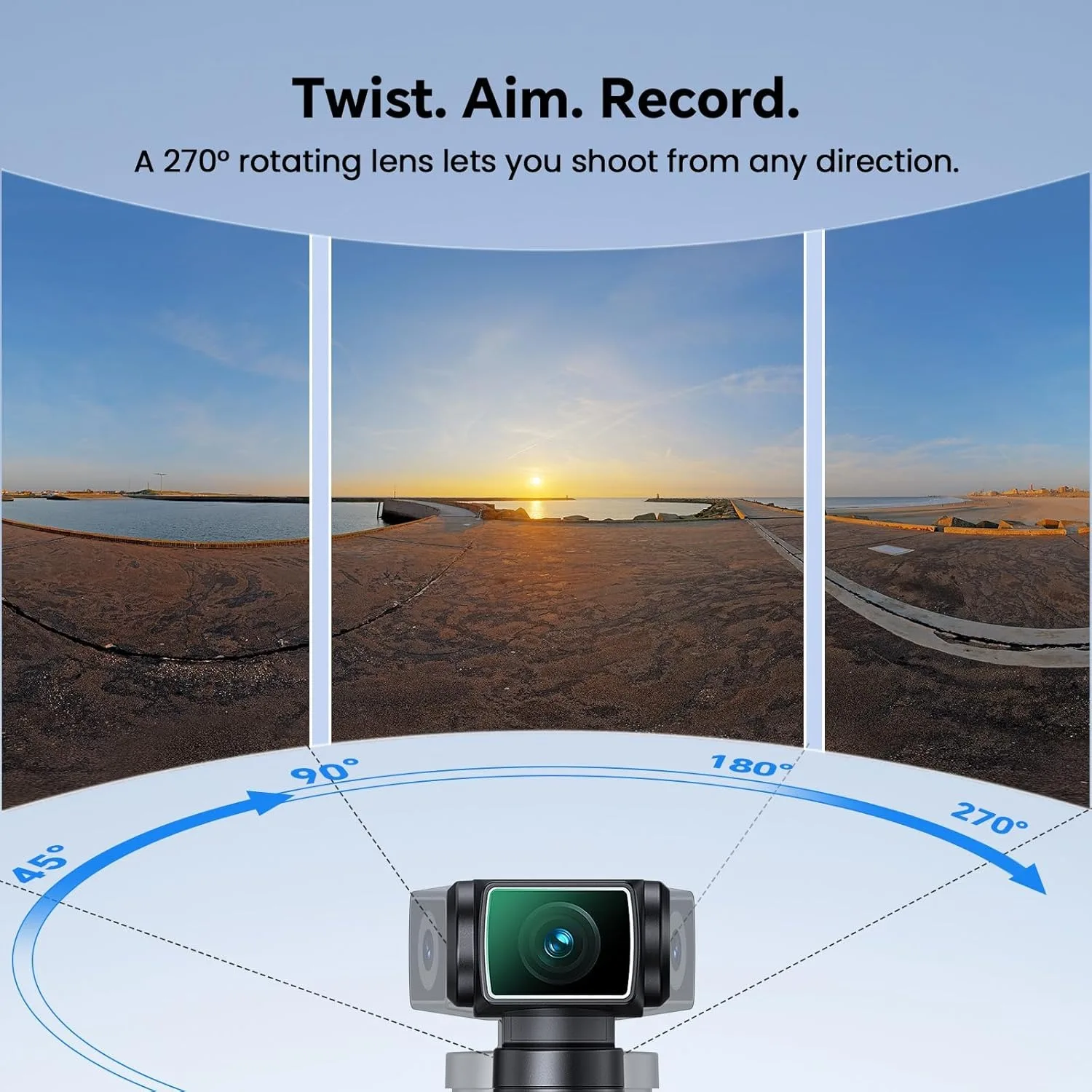 BOBLOV 5K Körperkamera Tragbare MINI Vlog Kamera Tasche Sportkamera Rotierendes Objektiv Handstabilisator BodyCam Videoaufzeichnung