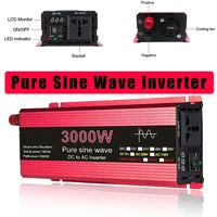 Pure Sine Wave Inverter 3000W 1000W Solar System Part DC12V 24V To AC220V 60Hz Voltage Transformer Power Converter Car Inverters