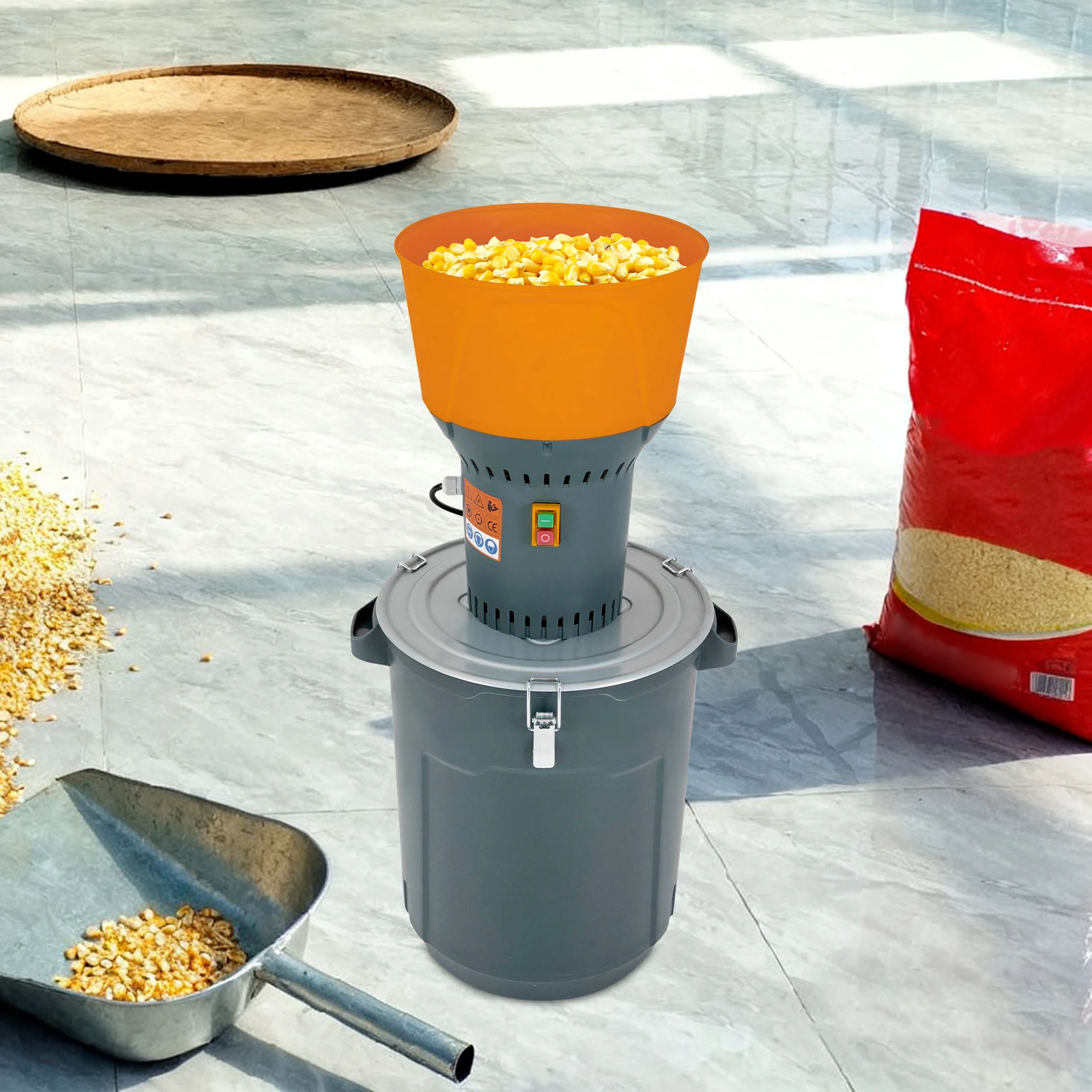 Molinillo de grano eléctrico de 13,2 galones (50L) con 5 tamices, molinillo de maíz/trigo para uso doméstico, granja y pequeñas empresas a granel