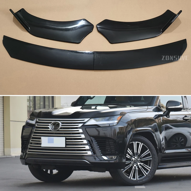 For Lexus LX 2010--2024 Year Front Bumper Lip Splitter Spoiler Body Kit Accessories Universal 4pcs