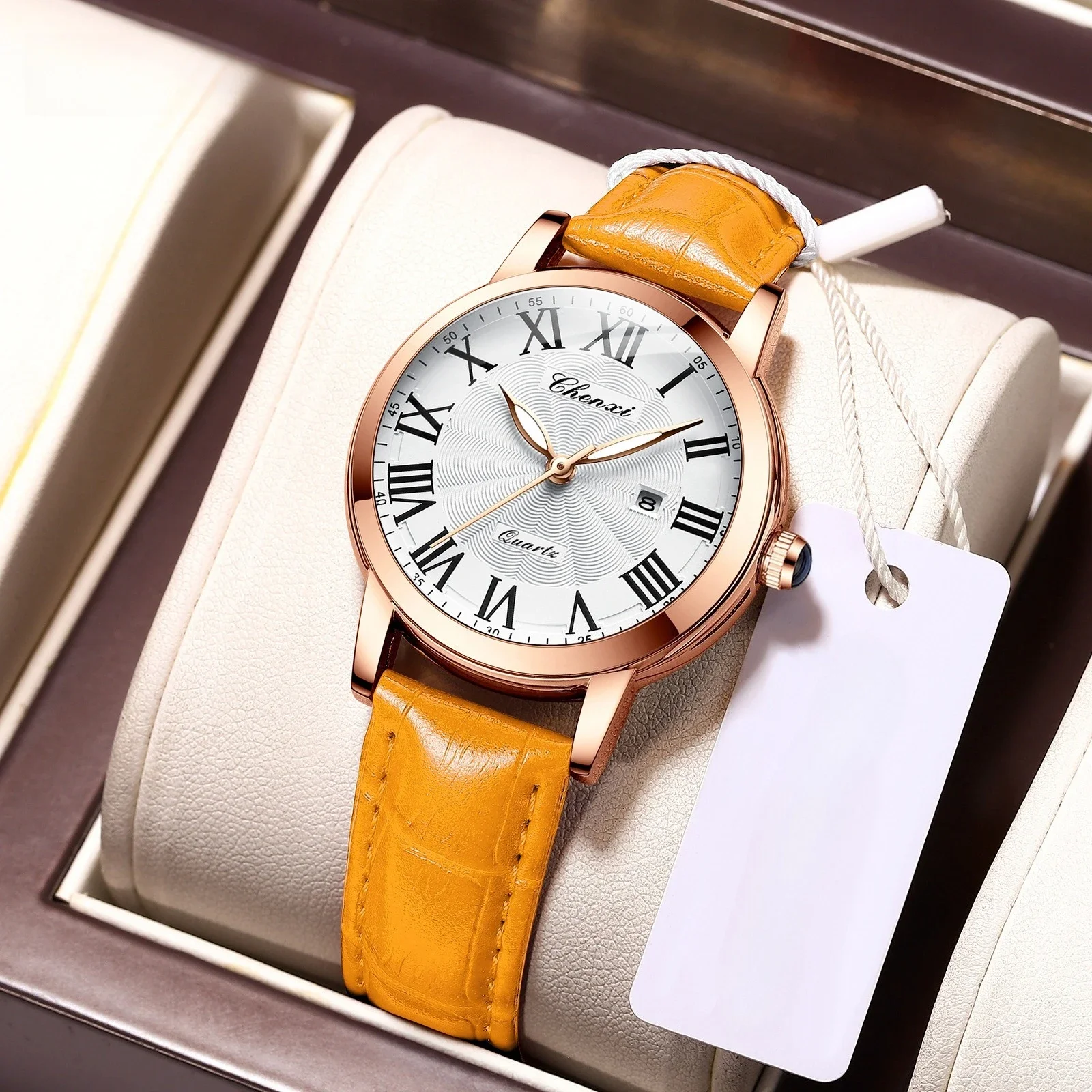 Fashion New Casual Business Ladies Watch Classic Design Leather Strap Luminous Calendar Quartz Watch Automatic Watch women