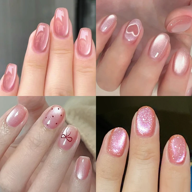 BORN PRETTY 10 ミリリットルピンクグリッター猫磁気ジェルネイルポリッシュパープルブルースパークリング半永久ソークオフ UV LED ワニス