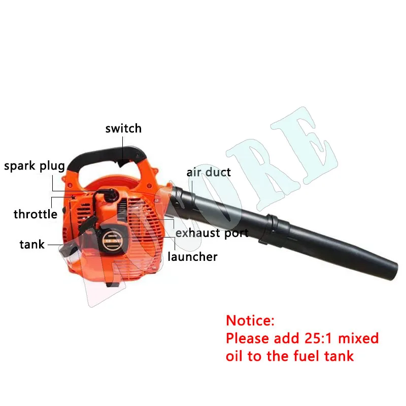 Portable EB260 Portable Gaso-line Engine Two-Stroke Snow Blower Construction Site High-Power Dust Blowing Extinguisher
