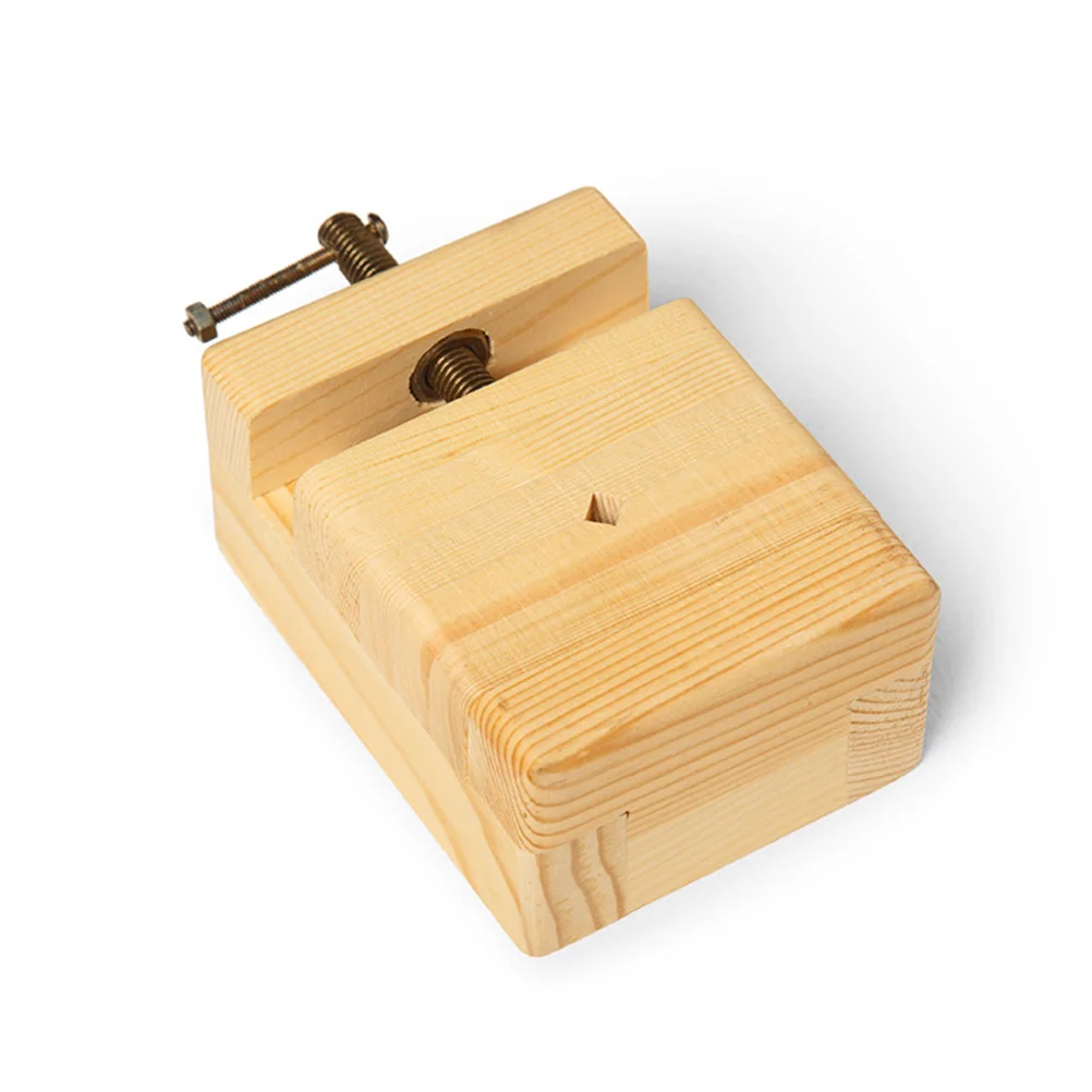 

2 Pcs Engraved Solid Wood Printing Bed Fixture Seal Tool Mini Carving Tools Clamp
