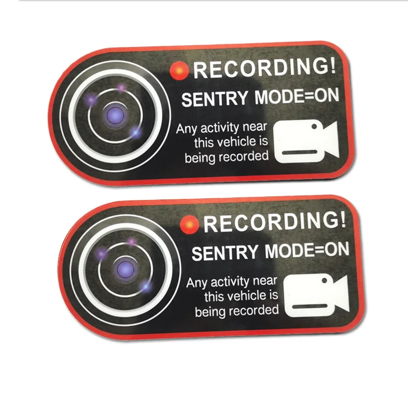 Static Car Stickers for Tesla Model 3 Model Y Model S Model X Sentry Mode Warning Stickers Electrostatic Stickers