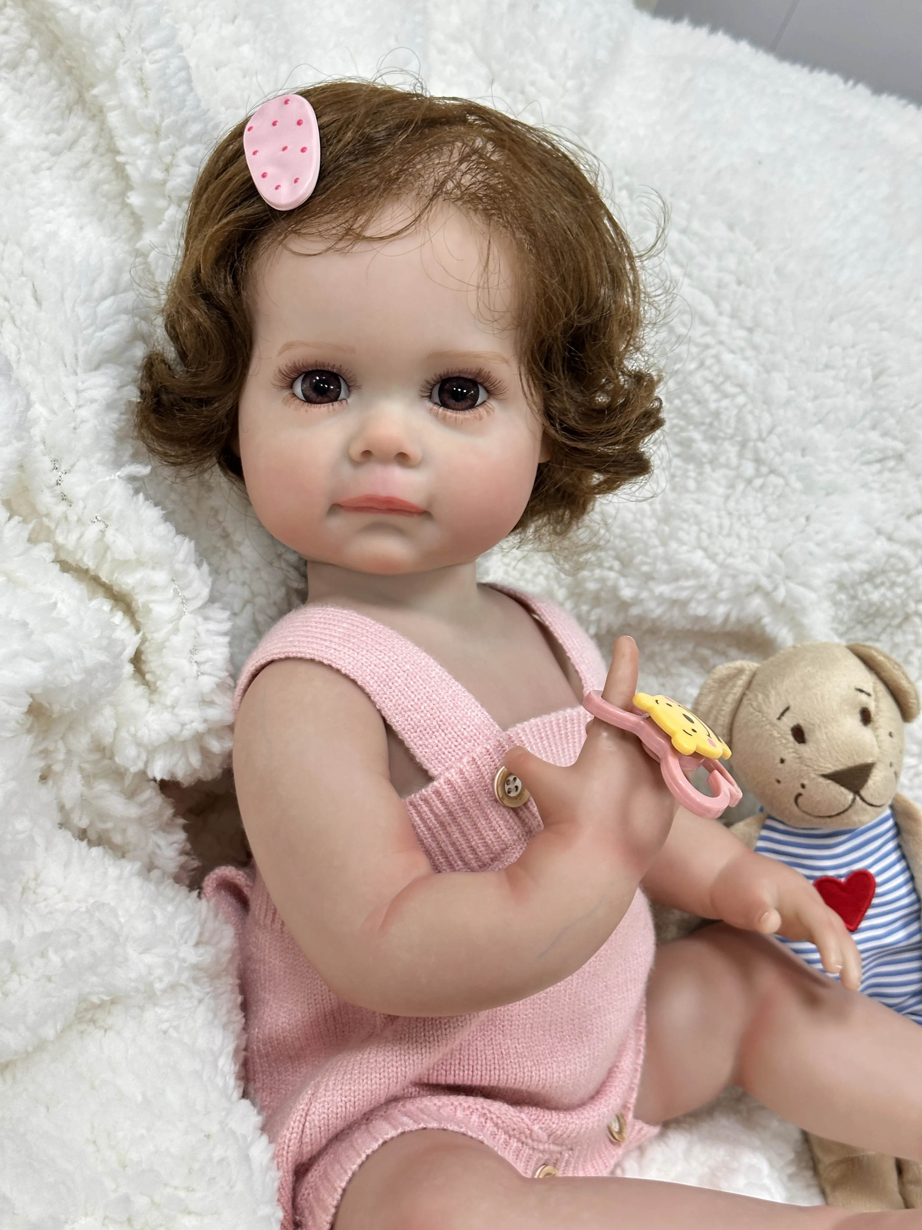 Cokela 50cm Cuerpo molhado e trink esmalte realista recém-nascidos bebê feminino simulação macio chorando kit de silicone bonecas reborn