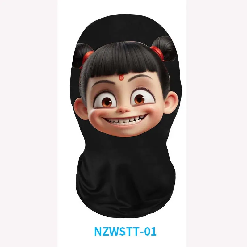 

Fashion New Explosions Aobing Nezha Funny Headgear Party Transparent Visible Gauze National Tide Aoguang Aorun Full Mask