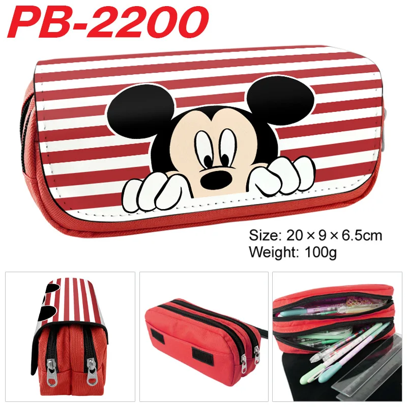 Disney Mickey Mouse Pen Case School Supplies Simple Day High Appearance Level Pencil Cute Student Large Capacity Stationery Case