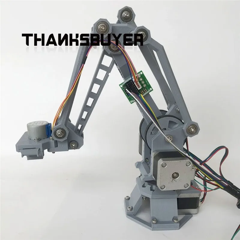 4-osiowy ramię robota drukowany 3D zmontowany mechaniczne ramię o wysokiej precyzji bez systemu sterowania