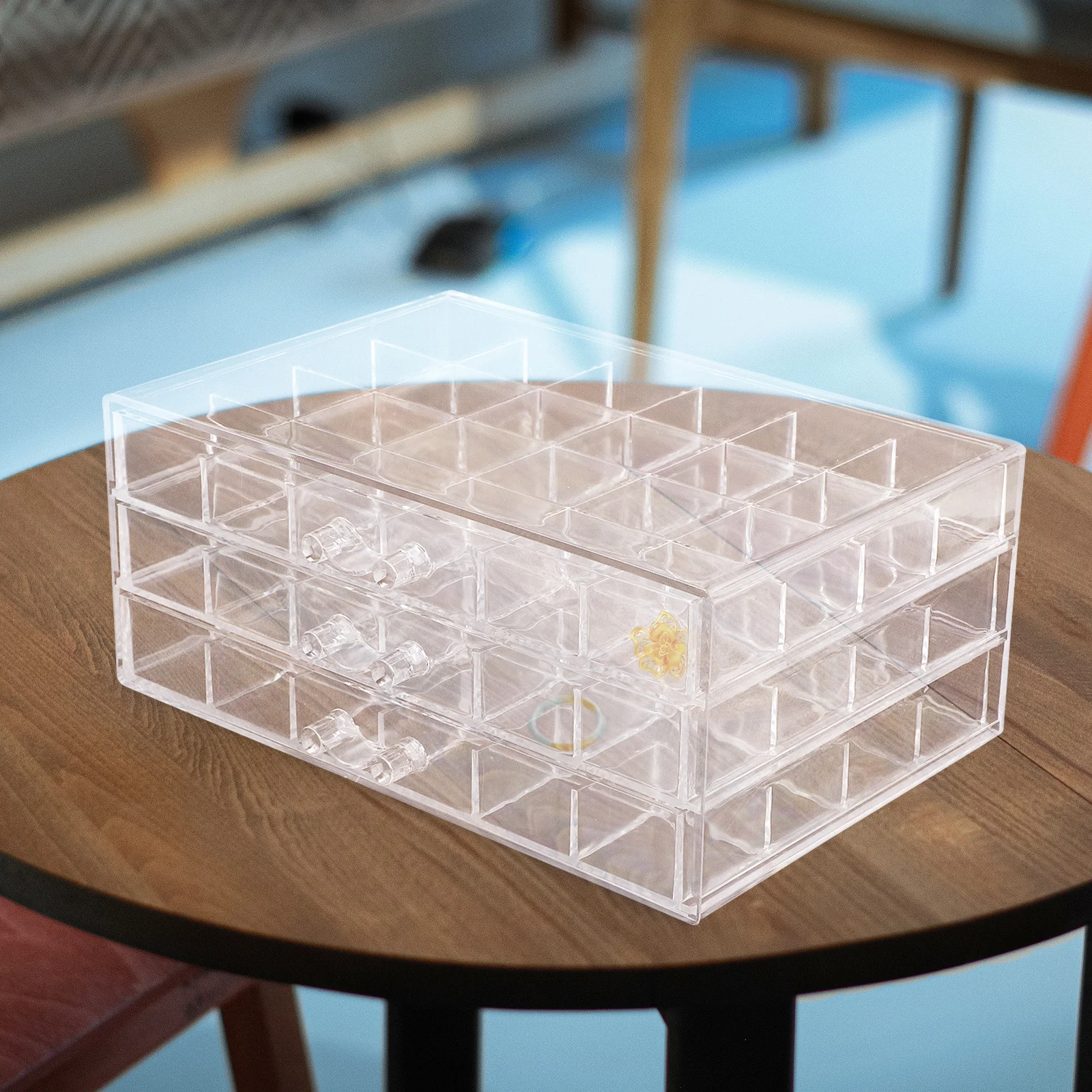 72 Grids Acrylic Jewelry Organizer Clear Earring Storage Transparent Display Multi-Function Bead Organizer Earring Storage