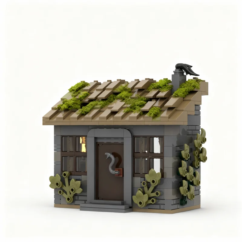 388 قطعة من مكعبات البناء MOC لنموذج كوخ غاونت هاري، ألعاب تركيب، هدية عيد الميلاد، مكعبات تعليمية، فكرة إبداعية