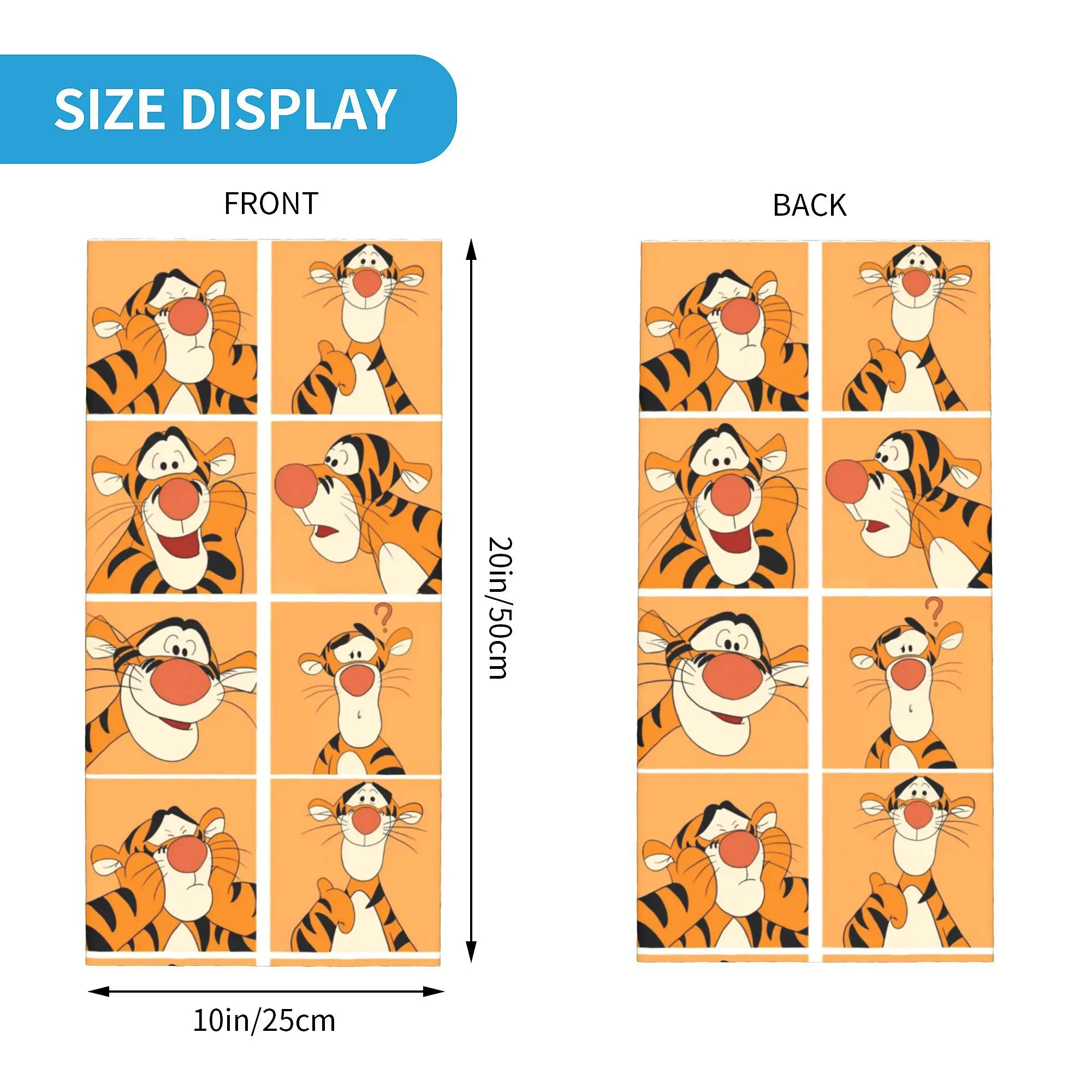 Custom Winnie The Pooh Tigger Cartoons Bandana Winter Neck Warmer Women Windproof Wrap Face Scarf for Ski  Gaiter Headband