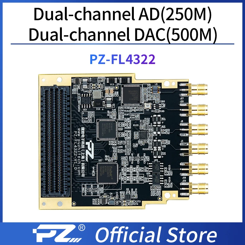 

PZ-FL4322 Puzhi Dual-channel AD(250M) Dual-channel DAC(500M) fpga module FMC LPC FMC Daughter Board