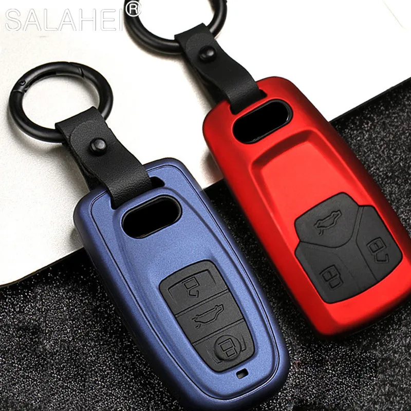 Carbon fiber ABS Matte Car Key Cover Full Case Holder Audi A6 A4 A5 A7 A8 C8 Q8 8S 8W Q7 B9 4M S5 S4 S7 D5 TT TTS TFSI E-Tron