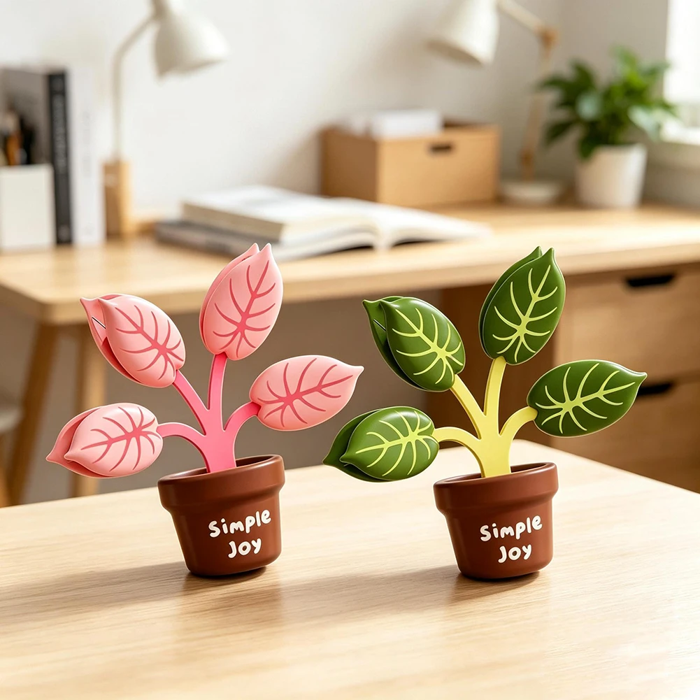 Magnetic Food Clips with Plant Outline for Reliable Bag Sealing and Convenient Fridge Organization in Home Kitchen