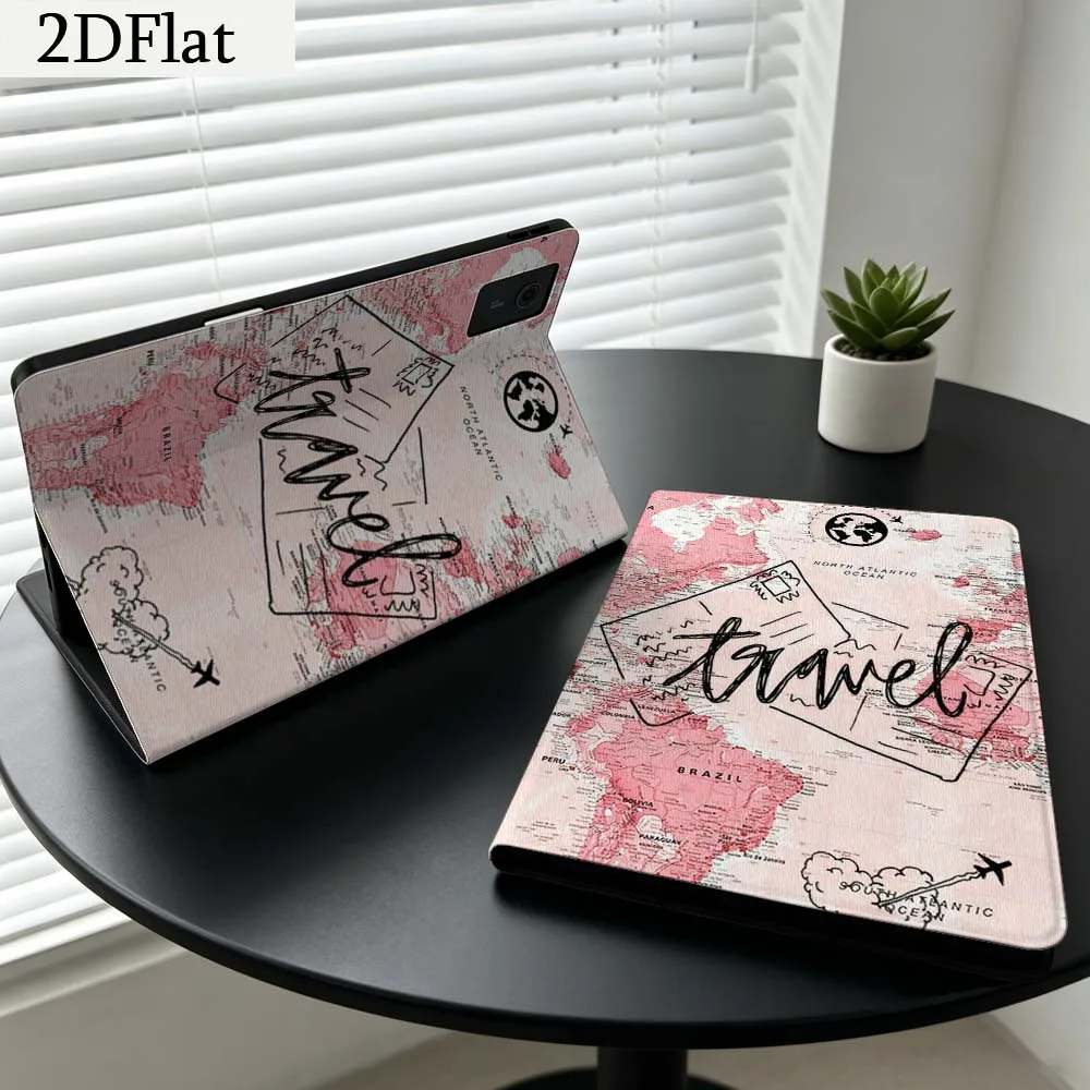 Heart World Map For Lenovo Xiaoxin Pad Pro Tab K11 K10 Y900 3rd Y700 P11 P12 11.5 12.7 8.8 Inch Tablet Case Gift