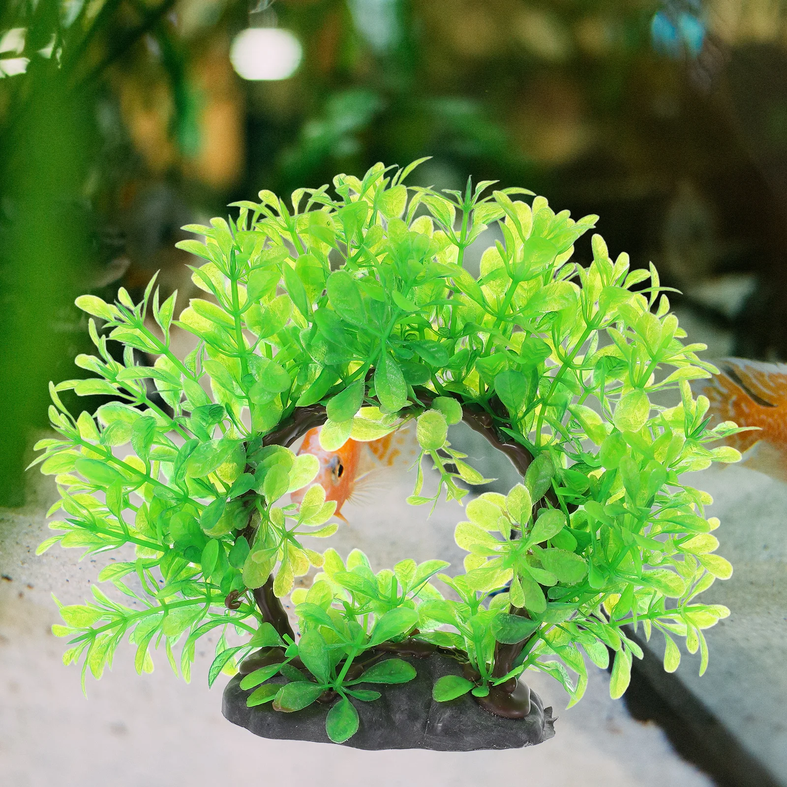 

Realistic Aquarium Decor Plants Resin Artificial Greenery For Fish Tank Landscape Ornaments Betta Turtle Bowl Decoration
