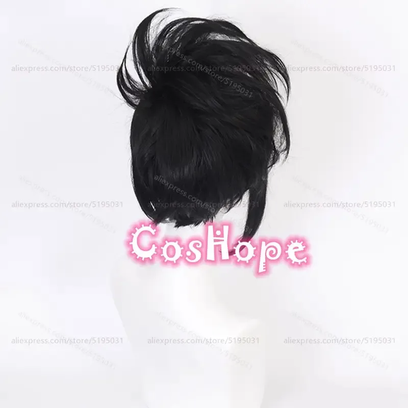 كاندي 2025MHA YAOYOROZU مومو قصيرة رقيق شعر مستعار أسود أنيمي تأثيري مقاومة للحرارة بيروكات صناعية