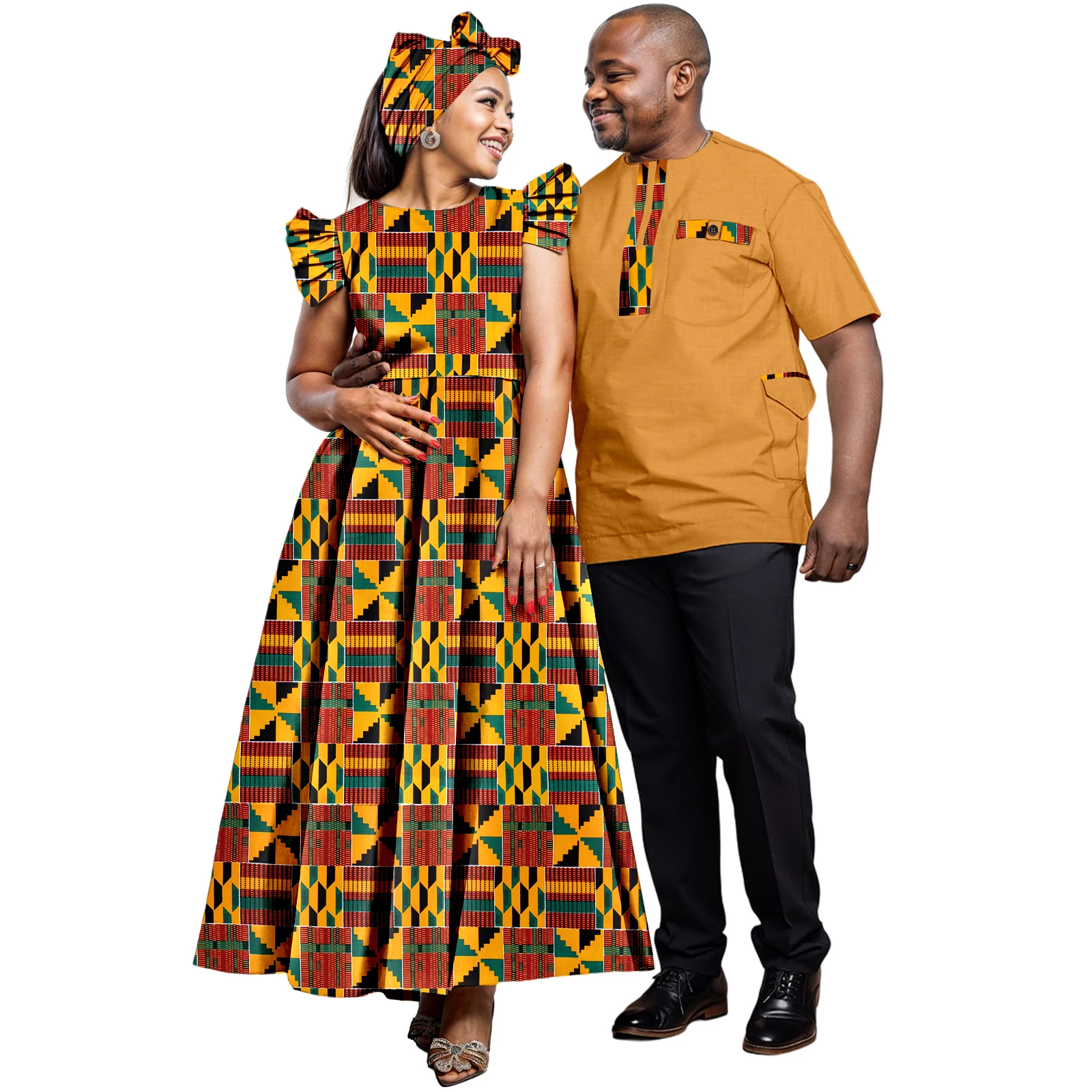 

Африканские наряды для пар, женское платье с принтом, длинный наряд Анкары или мужские костюмы Дашики, топ и брюки