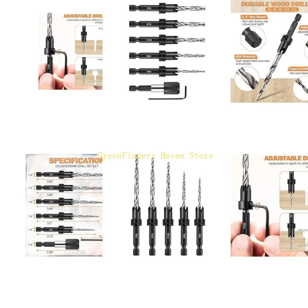 

F68D Countersink Drill Bit 5Pcs Suitable for