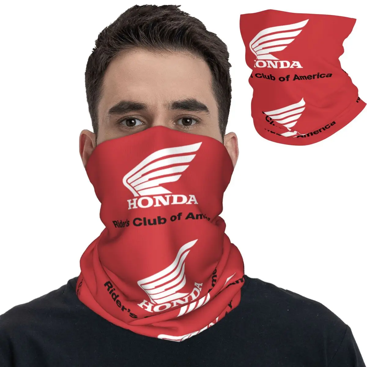 Cars And Clubs Hondaed Racing Bandana Neck Gaiter Printed Mask Scarf Multi-use Balaclava Fishing Unisex Adult All Season