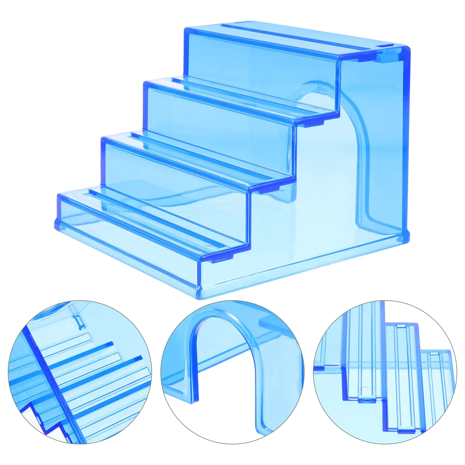 

Clear Acrylic Ladder for Hamster Cage Multi-Function Climbing Platform Hideout Decor for Small Pets Training Play