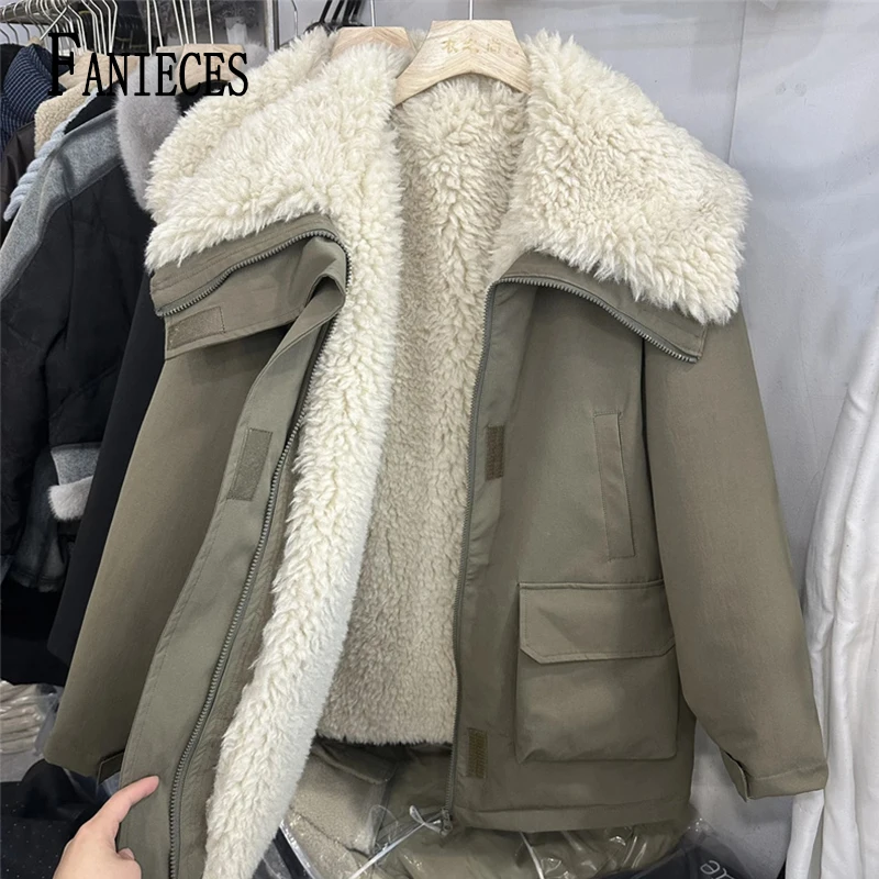 

맨투맨 후드티 кофта куртка женская black parka cotton jacket for women's winter thickened large fur collar Wool Liner cotton jacket