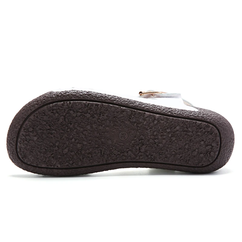 Summer Microfiber Wedge Womens Sandals 5.0CM Heel Height Buckle Strap Light Weight Sandals For Woman